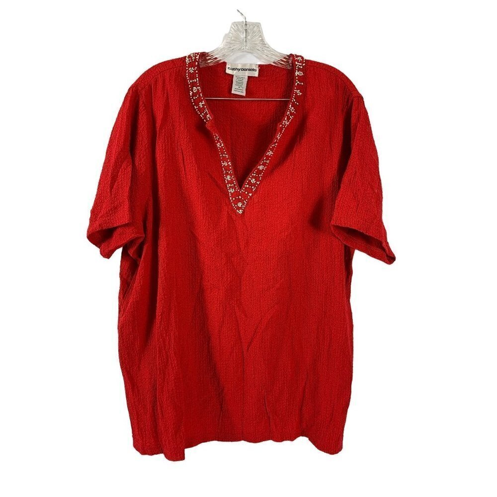 Cathy Daniels Women's Cherry Red Top